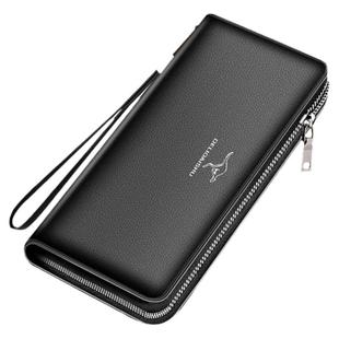 2025新款男士钱包大容量长款拉链商务手抓手拿包牛皮包钱夹手包