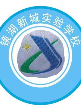 芜湖镜湖新城实验小学 中小学校徽章校服刺绣圆标肩章胸标 现货