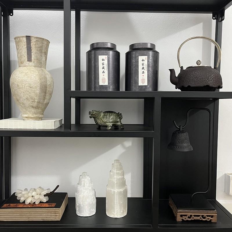 新中式餐厅酒店软装饰品样板房茶室陶瓷花瓶售楼部茶叶罐禅意摆件