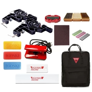 IGOSKI滑雪板打蜡套装保养修补修复修边刃抛光一体送收纳袋