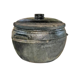 传统土砂锅黑色手工泥炉柴火炖鸡砂锅土灶煨汤瓦罐柴火灶泥炉商用