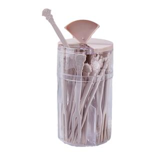 水果叉套装水果签一次性塑料两齿家用吃水果蛋糕甜品叉点心小叉子