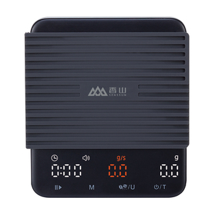 香山意式手冲咖啡电子秤咖啡豆精准称重自动计时克秤专用咖啡器具