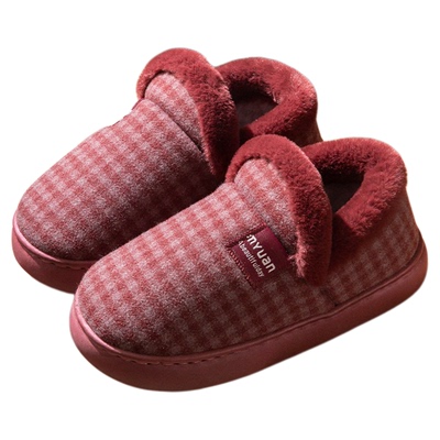 老人包跟棉拖鞋防滑女士冬季室内