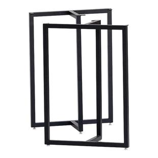 叁几 实木白蜡木桌腿不锈钢碳素钢亚克力支架定制大板桌桌脚铁艺