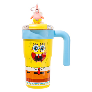 海绵宝宝周边保温杯儿童生日礼物男女生大号大容量水杯子伴手礼品
