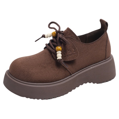 卓诗尼厚底小皮鞋女勃肯鞋