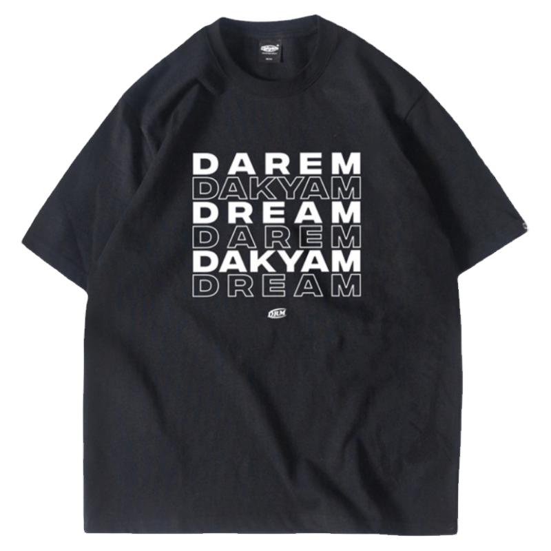DAKYAM文字排版印花短袖T恤