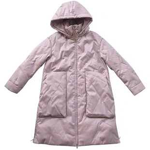 MODOGAGA摩多伽格2023冬新款新复古牛仔连帽中长羽绒服女厚22528