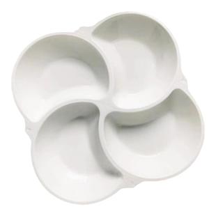 四格盘陶瓷创意分格早餐盘水果小吃拼盘减脂分隔分菜盘家用配菜碟