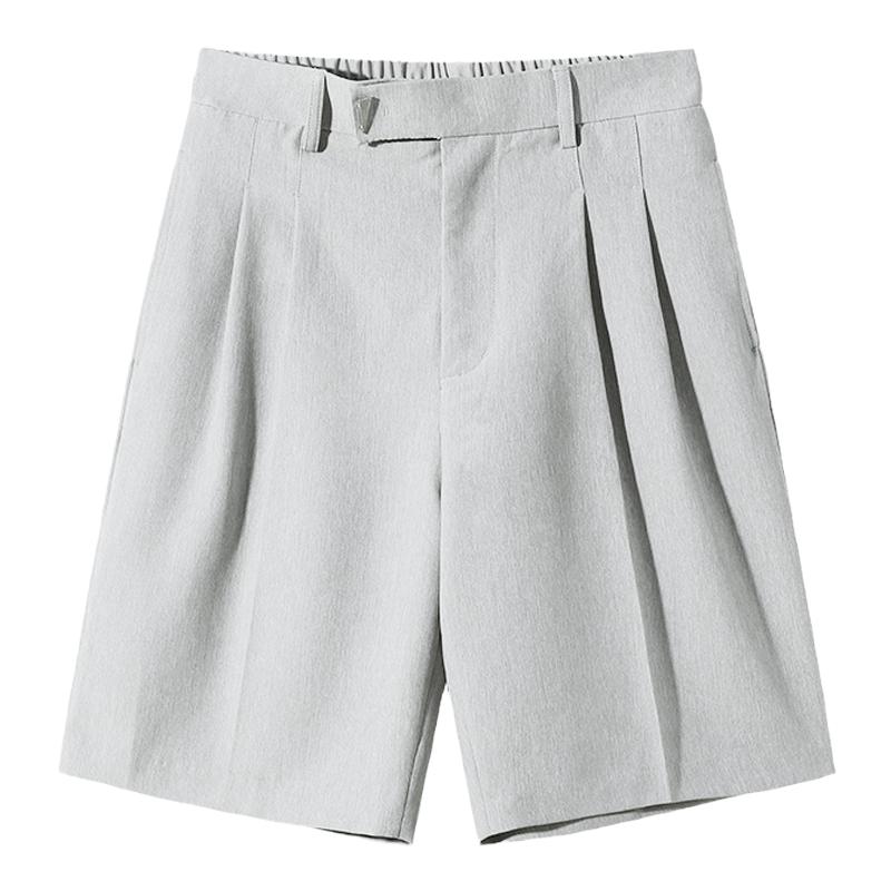 CHICERRO西西里男装韩系休闲高级感夏季直筒垂感设计感宽松短裤子