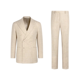 25秋冬新品SUITSUPPLY-沙砾色羊驼绒混纺商务休闲西装套装