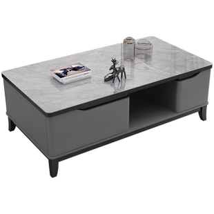 2026新款微晶石茶几电视柜组合简约现代客厅灰色小户型茶几