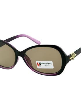 水晶石头太阳镜女蝴蝶款时尚墨镜防强光防辐射骑车旅游防护石头镜