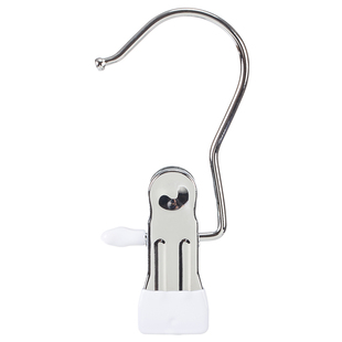 霜山袜子晾晒架家用阳台衣柜多功能晾衣夹不锈钢带挂钩衣帽夹子