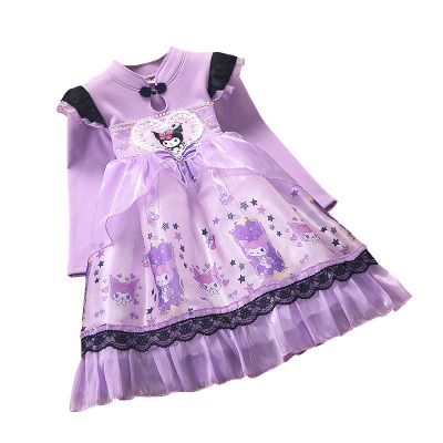 女童库洛米公主裙冬季加绒洛丽塔