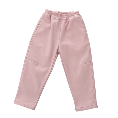 儿童纯棉加绒窄版直筒裤奥粒长裤