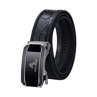 正品保罗鳄鱼皮男士皮带男真皮腰带2025新款高端男裤带送男友老公