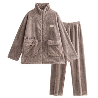 珊瑚绒情侣睡衣冬季加厚休闲外穿
