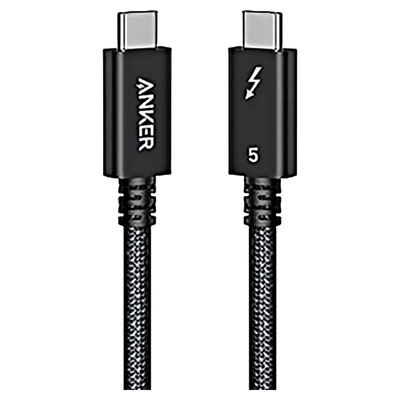 Anker安克雷电5数据线Thunderbolt4移动硬盘高清16kusb3.1双头typec电脑音视频投屏全功能120Gbps高速传输线
