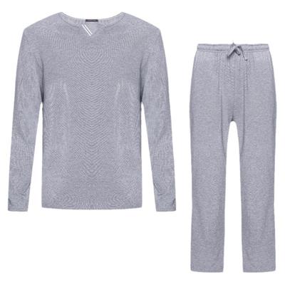 爱慕先生薰衣草系列舒适有型睡眠家居服男士套装可外穿NS43J481