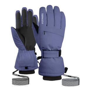 凯夫拉滑雪手套女单板五指内置护腕触屏户外内胆男登雪山保暖护具