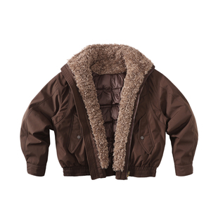 CoosRetro 90白鸭绒抗皱防风毛领座山雕羽绒服男加厚保暖外套上衣