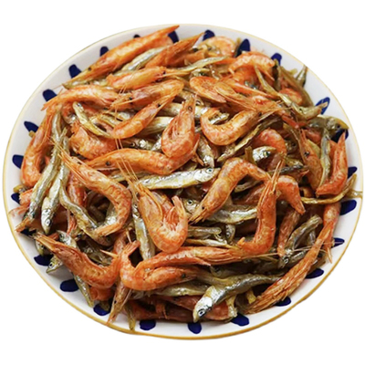 小鱼小虾混装湖南淡水虾干小鱼干