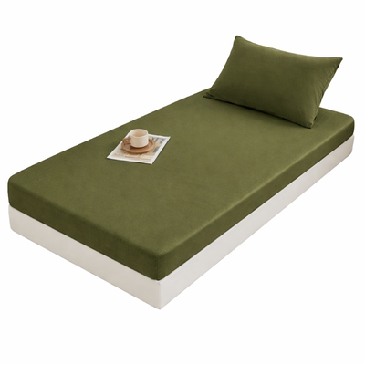 纯色简约高支高密纯棉床笠