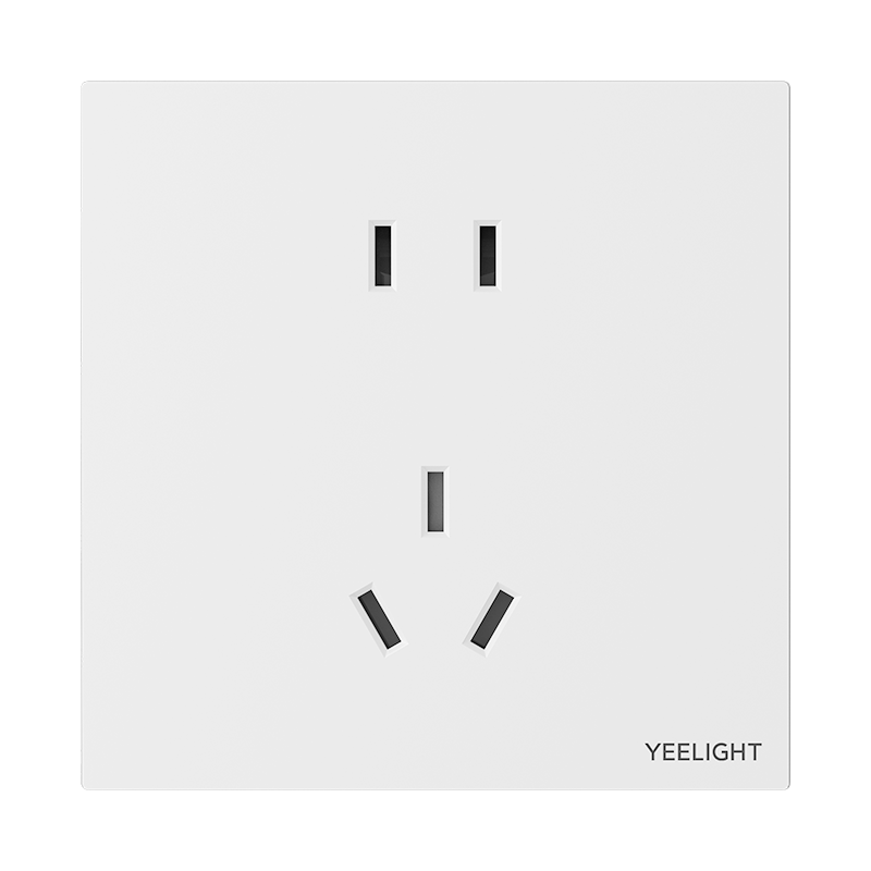 yeelight凌动智能控制面板墙壁开关三开五孔插座智能不离线