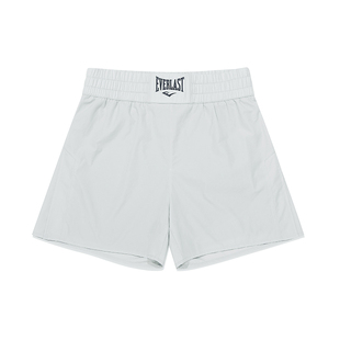美国EVERLAST拳击男女款跑步健身高弹速干凉感防走光灰色运动短裤