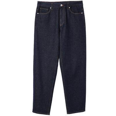 [不易褪色]907杰克琼斯秋宽松美式原色深蓝复古牛仔裤长裤子男装