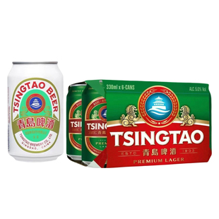 青岛啤酒出口新加坡出口香港白罐330mlX12/24罐青岛产地青岛发货