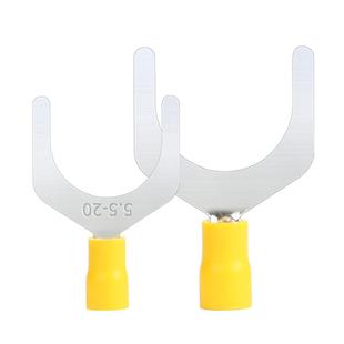 RV大孔径圆形预绝缘冷压接线端子法兰跨接桥架铜鼻接地线鼻子线耳