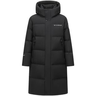 坦博尔男士羽绒服冬季2025新款连帽中长款时尚运动加厚保暖外套