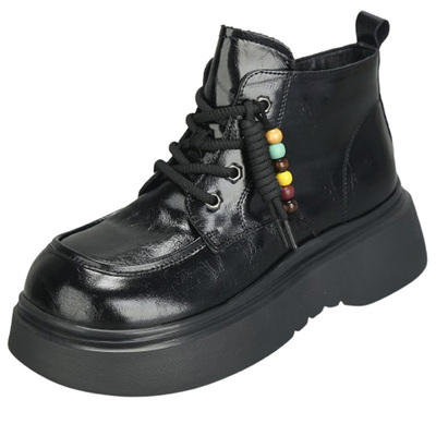 前脚掌加宽大码女鞋41到43秋冬新款马丁靴厚底短靴女靴加绒棉丫丫