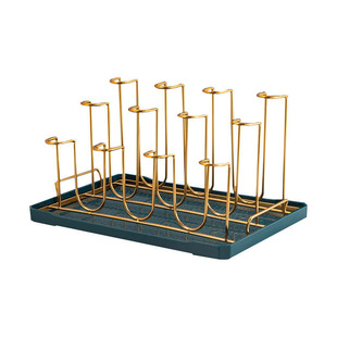 不锈钢杯架玻璃杯倒挂奶瓶沥水架12位架子杯子收纳置物架啤酒杯架