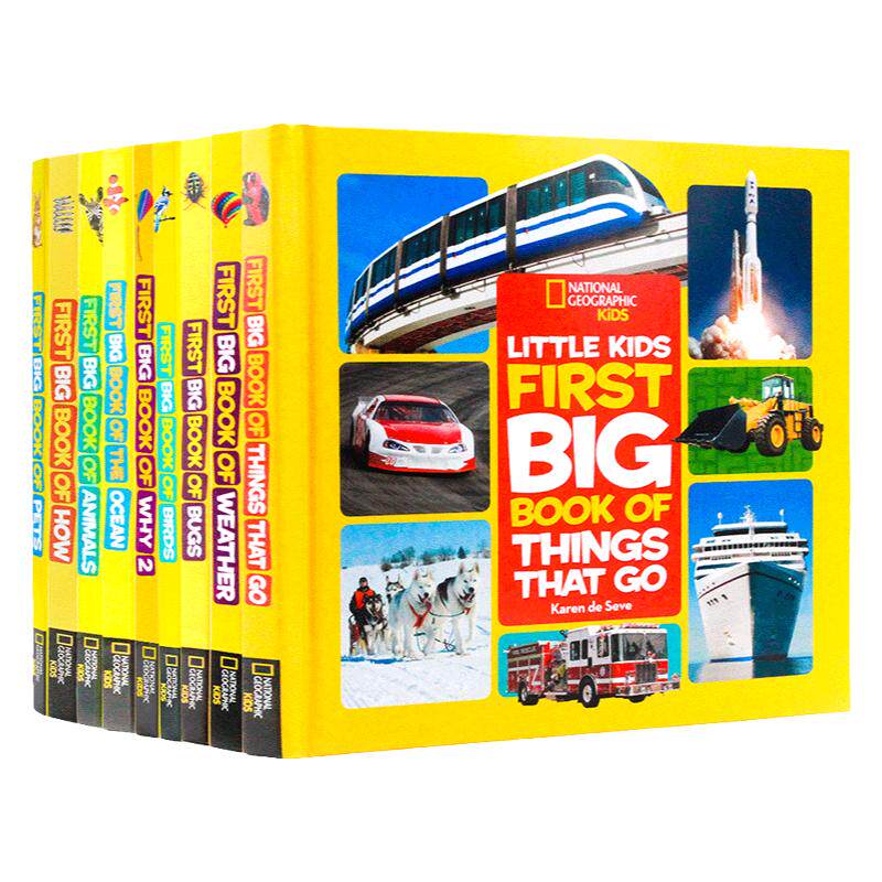 美国国家地理 little Kids First Big Book系列9册合售 海洋/动物/鸟类/交通工具等 英文原版 精装大开本 儿童科普百科启蒙绘本