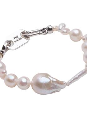 Riverine Adara「菱韵」原创巴洛克淡水珍珠首饰S925银饰手串手链
