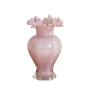 中古芬顿花瓶琉璃摆件水养插花鲜花客厅餐厅玄关装饰玻璃花器