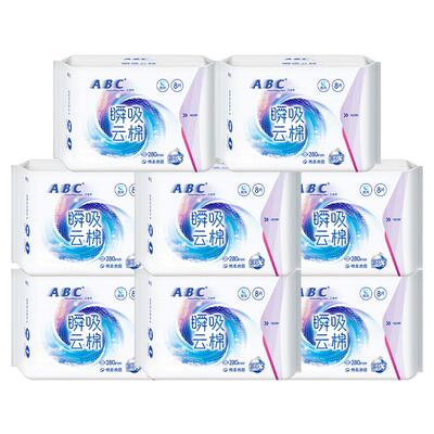 ABC卫生巾超薄夜用280mm整箱