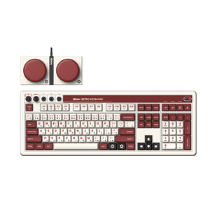 八位堂Retro108机械键盘复古游戏办公通用小米华为苹果三模无线蓝牙PC电脑安卓超级按键自定义快捷键