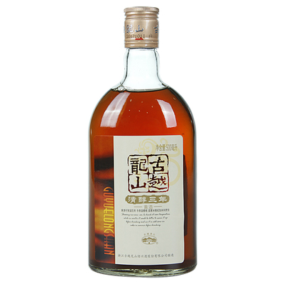 古越龙山绍兴黄酒正宗清醇三年500ml*1瓶花雕酒糯米酒泡阿胶