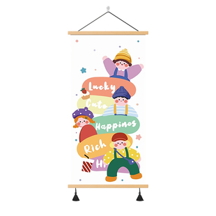 画堂主卡通儿童房墙壁装饰画可爱孩子房间遮挡画布幼儿园教室挂画