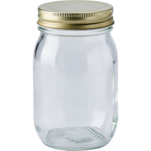 日本ADERIA玻璃瓶金属盖密封储物瓶保存容器厨房收纳罐金盖银盖