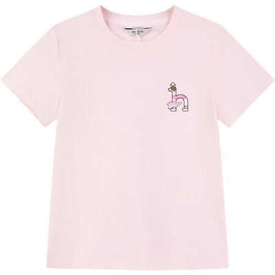 hazzys哈吉斯童装男女童短袖26夏新中大童液氨双面布透气圆领T恤