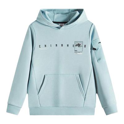 安踏儿童冬季男大童连帽套头衫