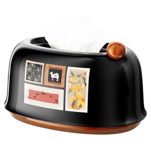 中古风弹簧纸巾盒玄关艺术摆件高颜值茶几客厅餐巾纸盒创意抽纸盒