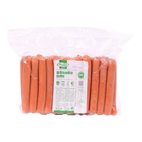 荷美尔惠选鸡肉脆皮热狗肠 原法兰克福脆皮肠1kg面包早餐油煎香肠