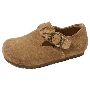 百丽童鞋儿童时尚百搭勃肯鞋春季洋气单鞋女童小皮鞋小女孩宝宝鞋